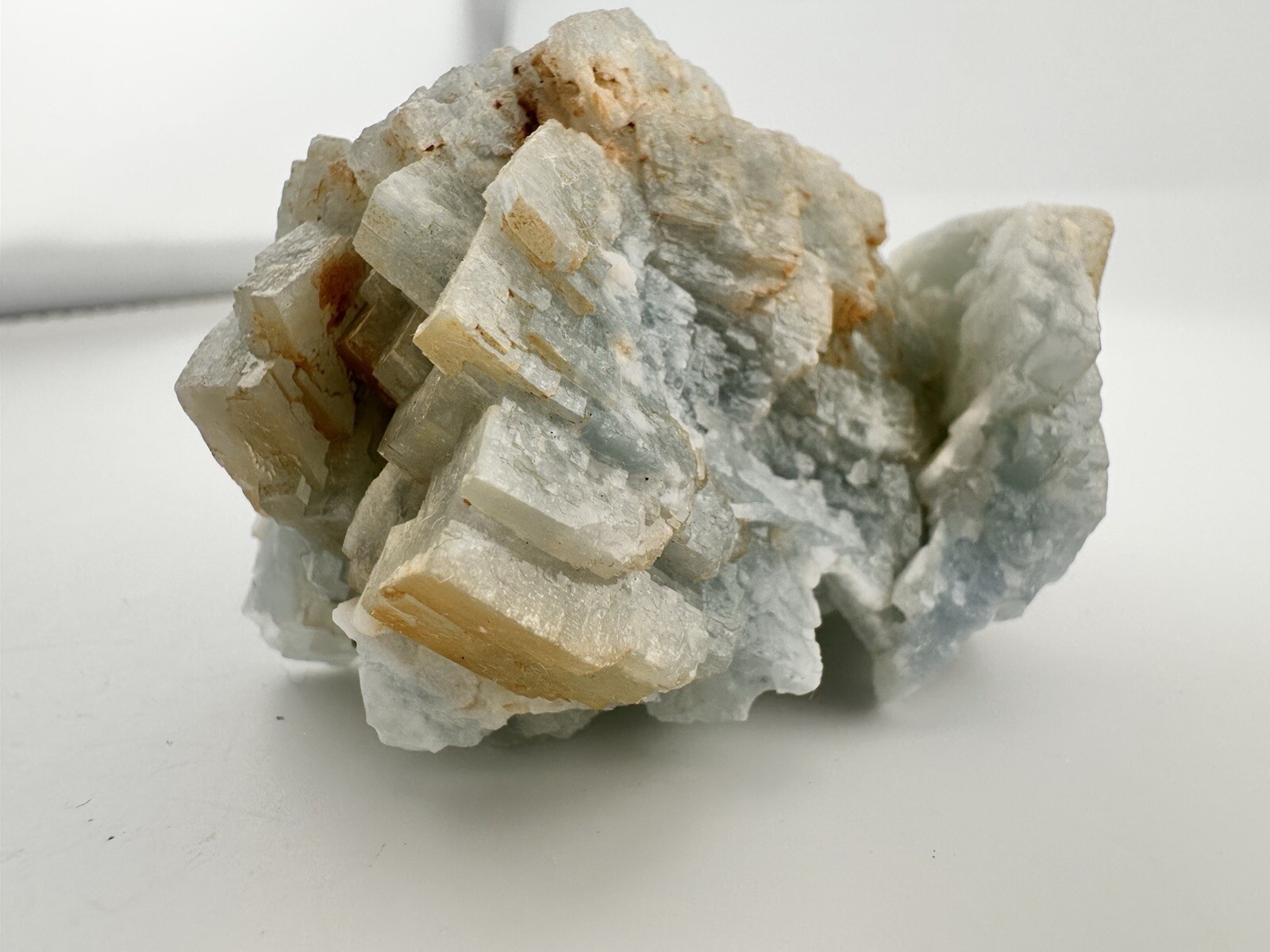 Cluster Sky Blue Barite baryte Crystal Cluster from Morocco 8 oz 3″