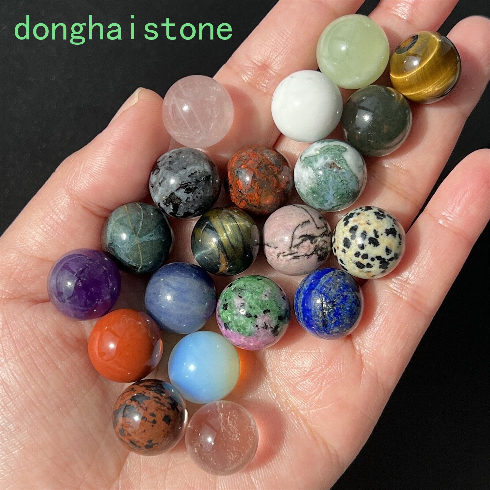 13x Wholesale Natural Mixed sphere quartz crystal ball Palm stone healing 15mm+