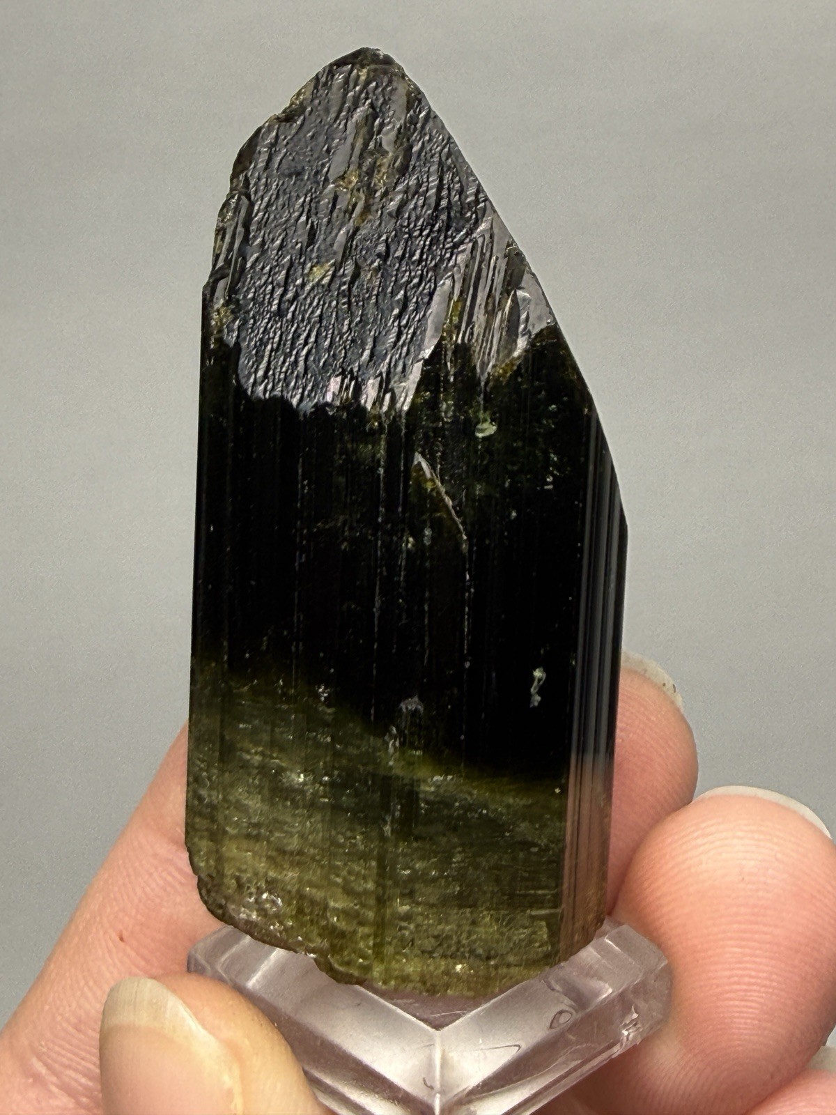 Naturally Faceted Green Tourmaline Gemstone Mineral Specimen | Pakistan