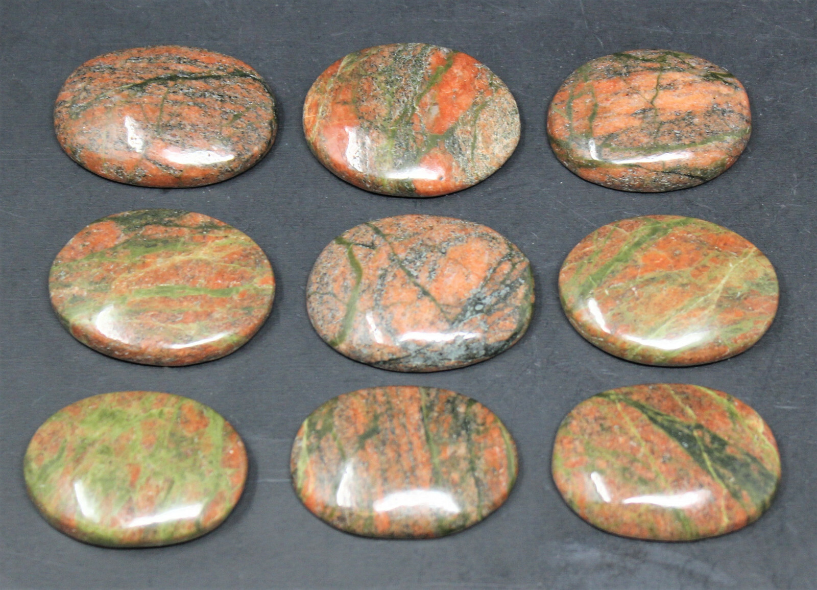 Unakite Worry Stone (Smooth Polished Pocket Gemstone, Unakite Palm Stone)