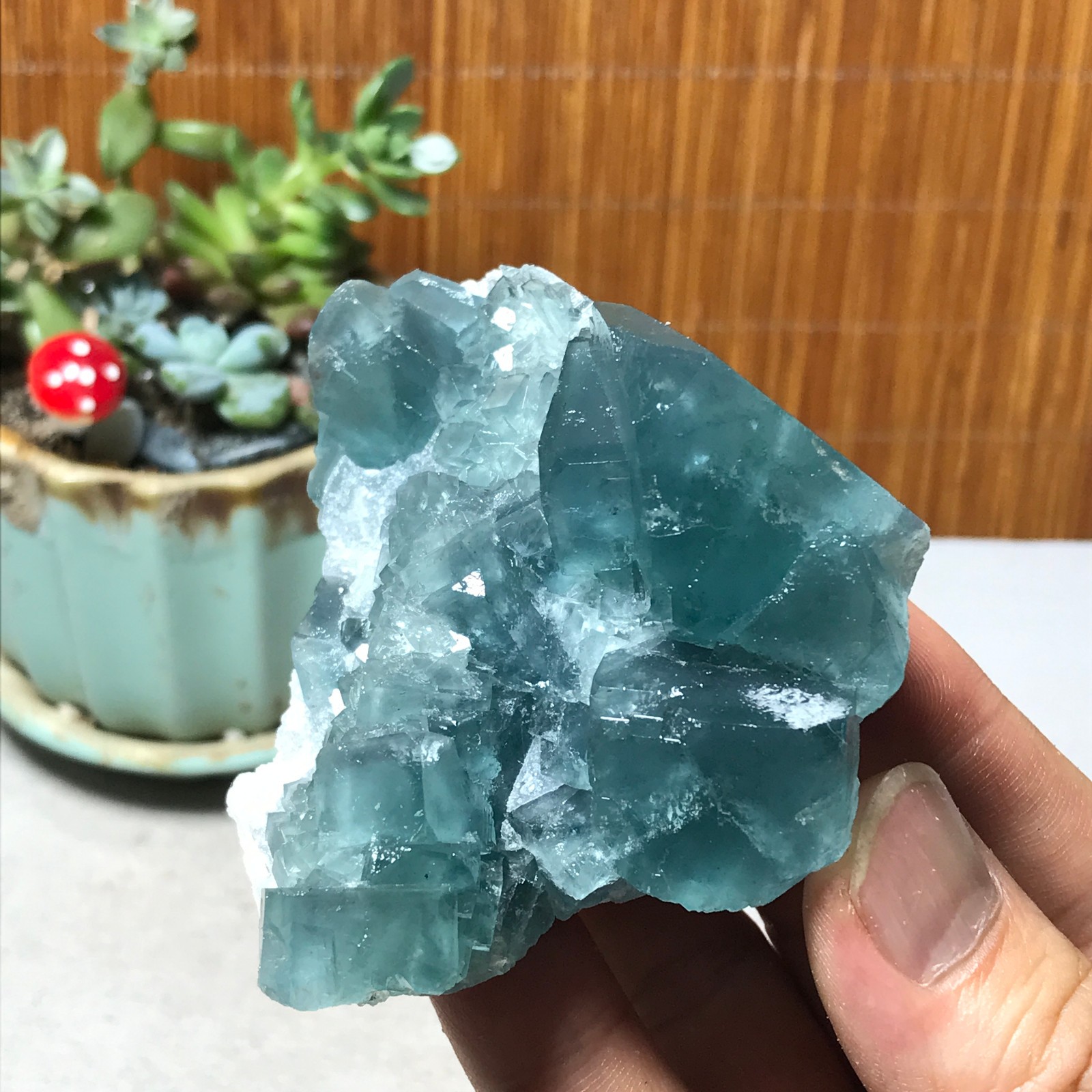 75-67-40mm Rare Natural Green Calcite fluorite Mineral Specimen 221g A6082