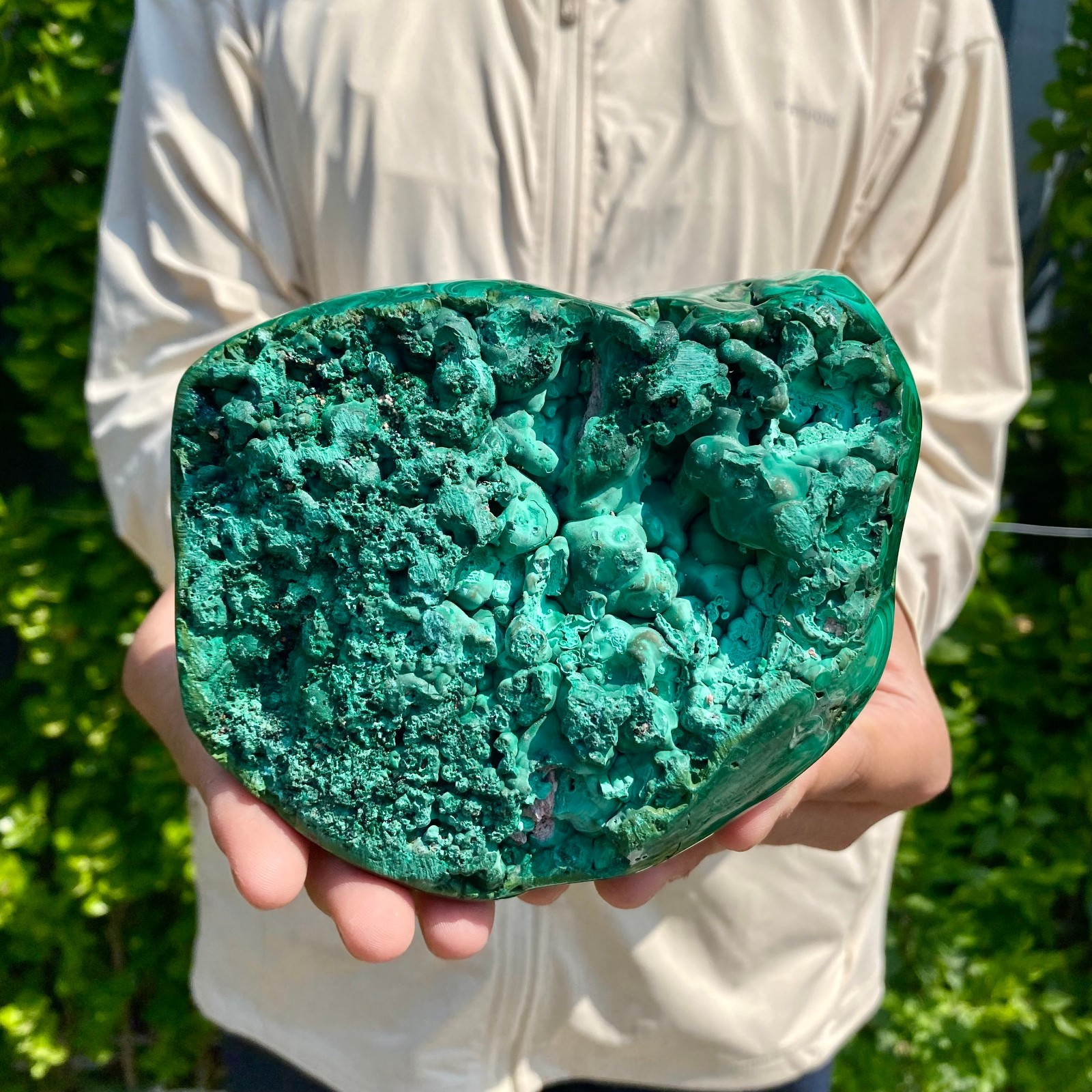 2.86LB Natural glossy Malachite transparent cluster rough mineral sample