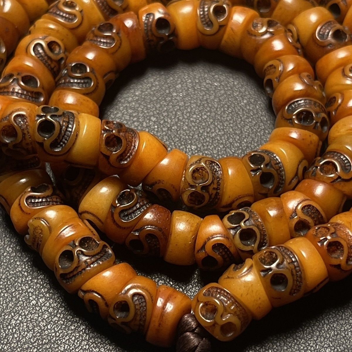 Tibetan Yak Bone 108 Prayer Mala Bead Buddhism for Meditation Necklace Feng Shui