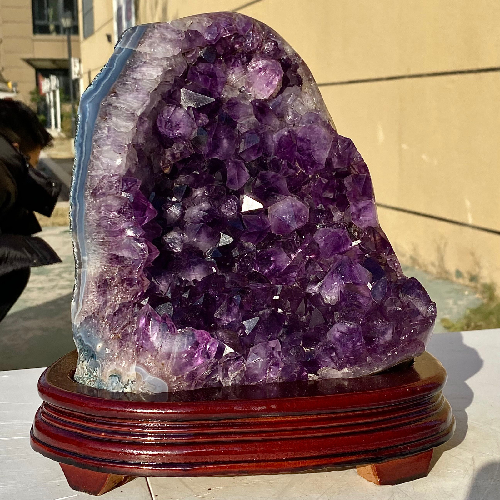13.09LB Natural Brazilian Amethyst Crystal Cave Stone Cluster Quartz Geode Heal