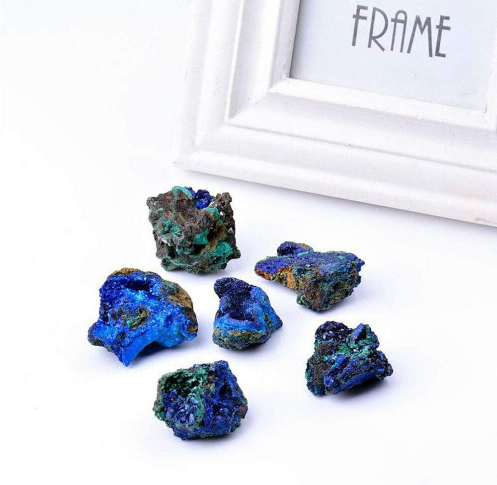Wixine 1Pcs Natural Azurite Malachite Crystal Mineral Specimen Healing Stone
