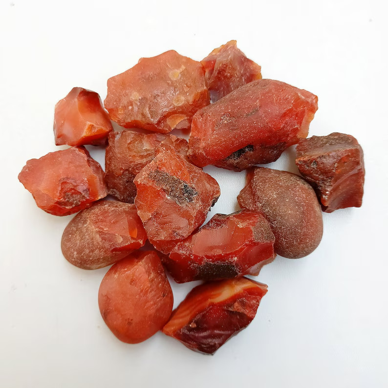 Raw Carnelian Natural Red Agate Healing Mineral Specimen Collectible Gift