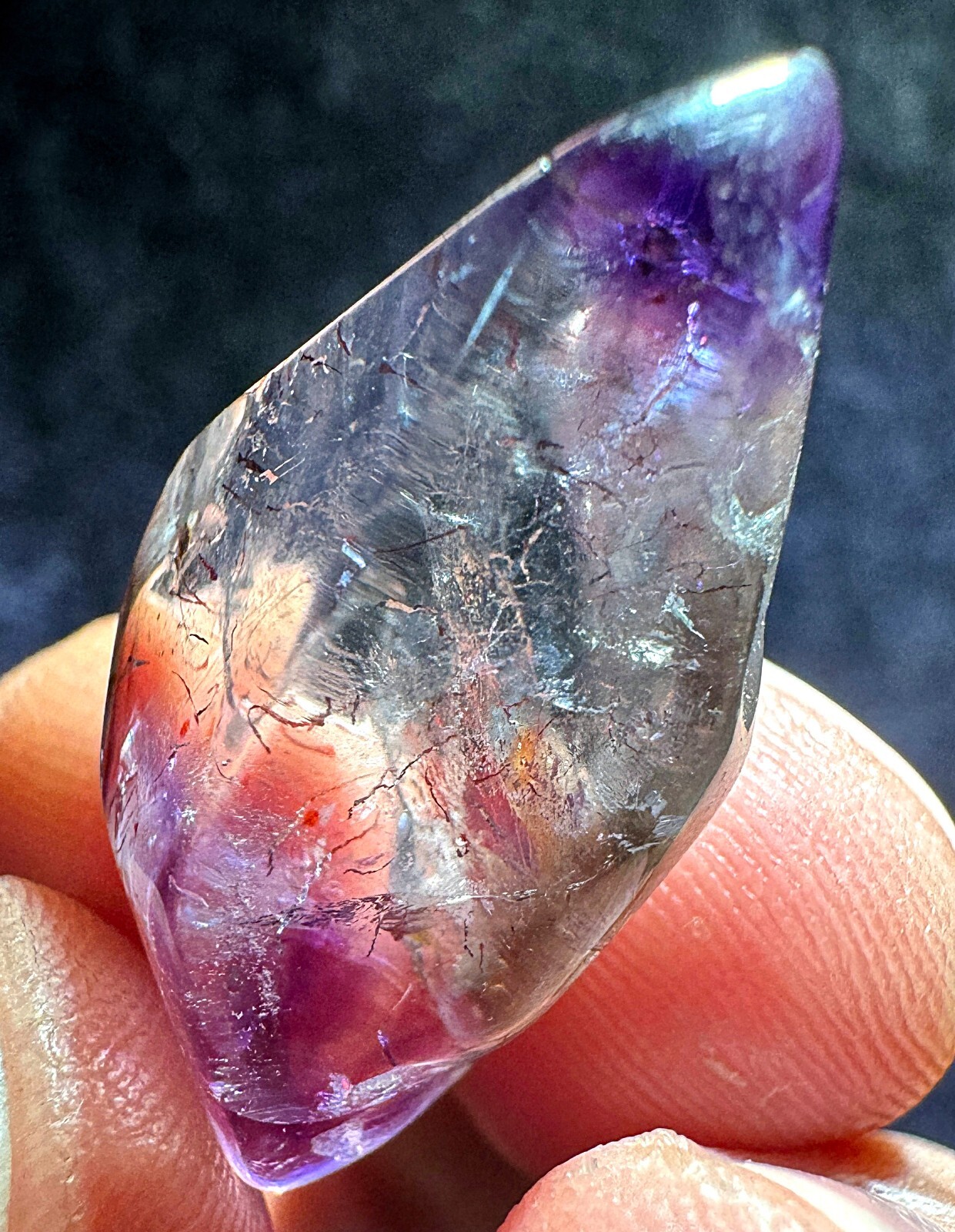 24ct Rare NATURAL Clear rutile Crystal Polished