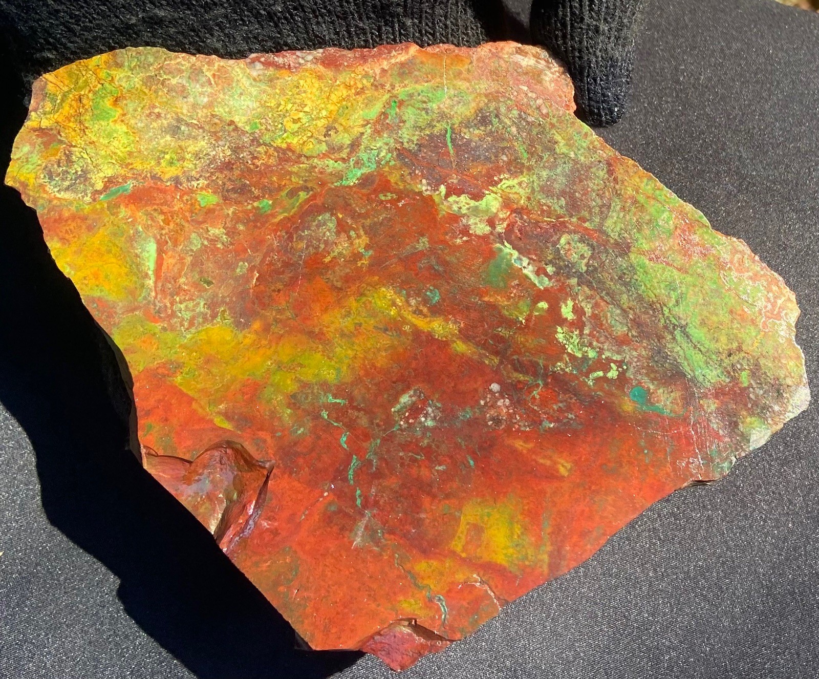 Parrot Wing Chrysocolla Colorful AA Big Slab Untreated No Cracks 212 Gram 7.5 Oz