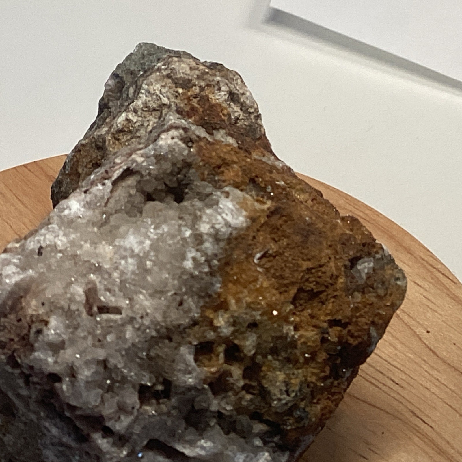 Brown and White Crystal Mineral Specimen .Q