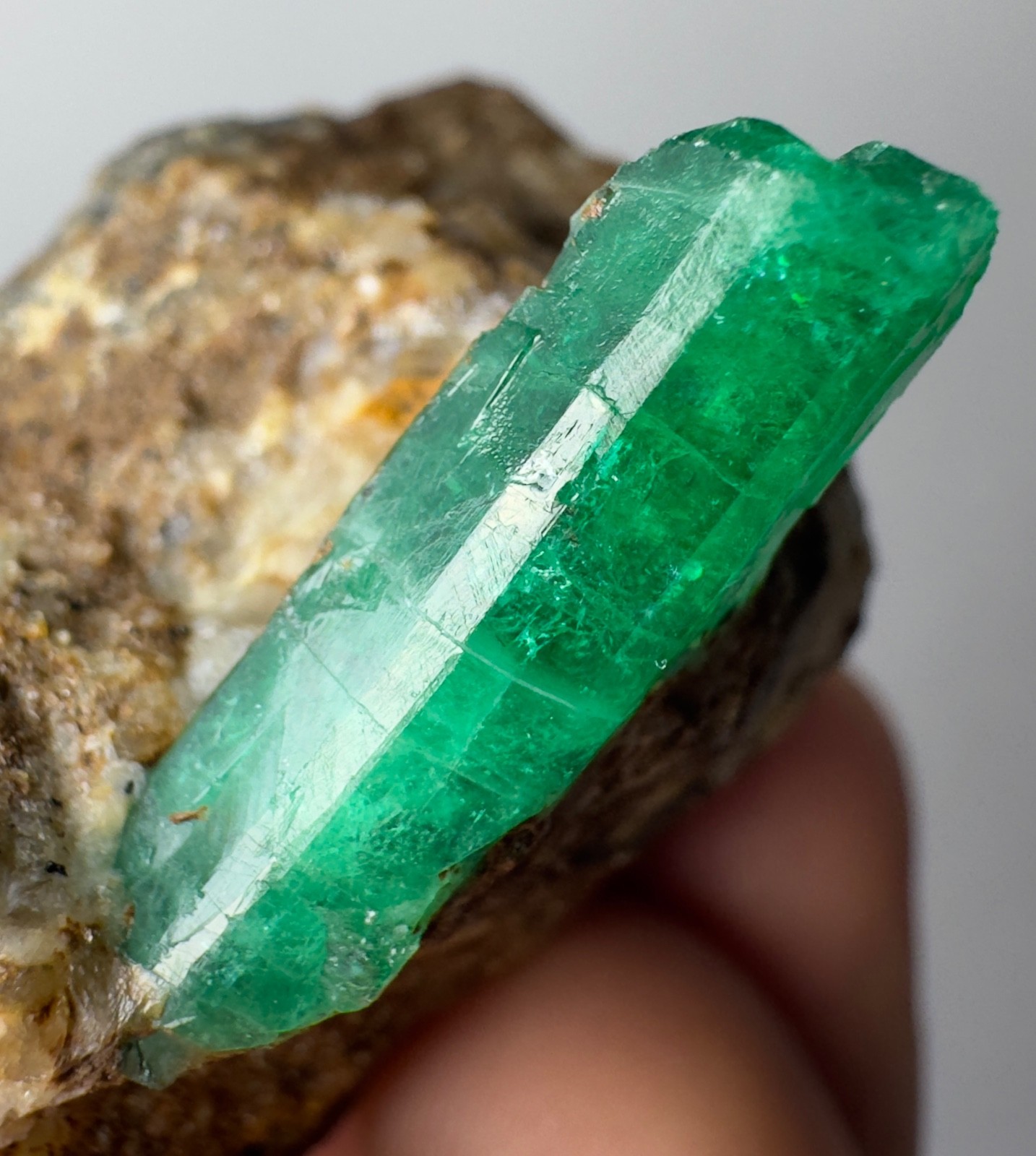 341 CT Natural Emerald Crystals On Matrix From Panjshir Afghanistan