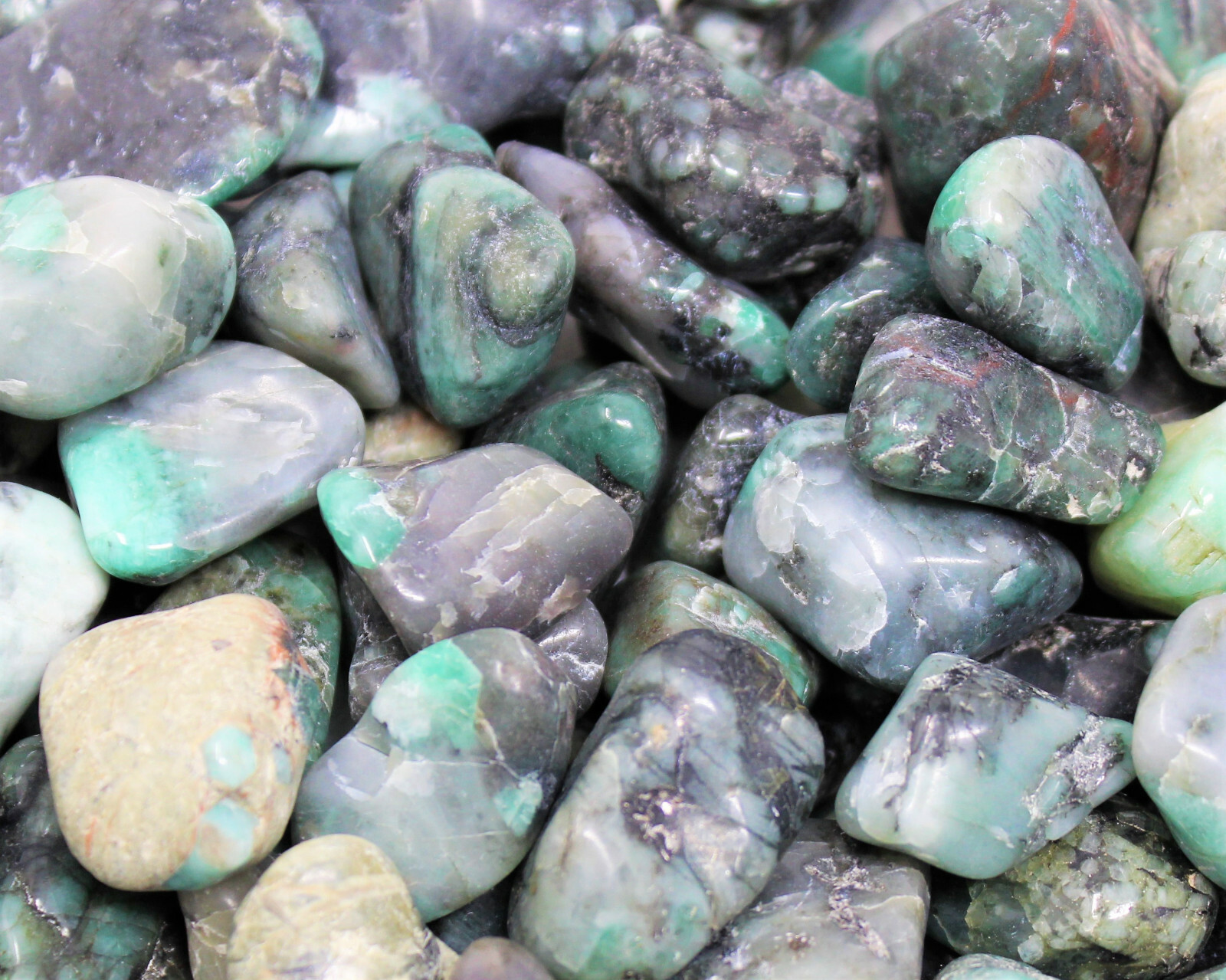 4 oz Emerald Tumbled Stones: ‘A’ Grade Natural Polished Crystals 1/4 lb