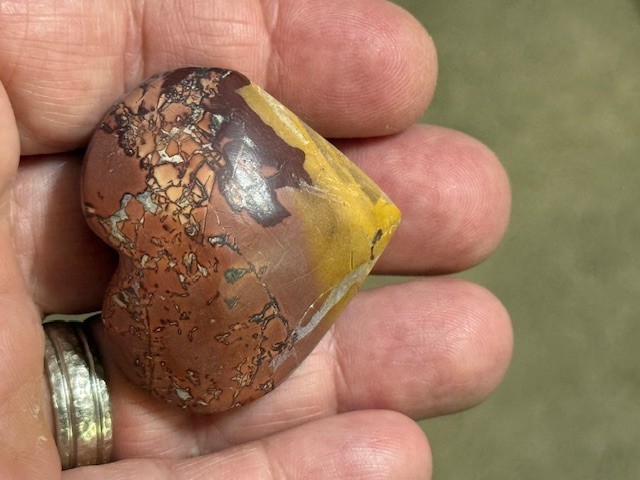 RARE & BEAUTIFUL: 1 5/8 ” MOOKAITE JASPER,MOROCCO.BOTH SIDES NICE!