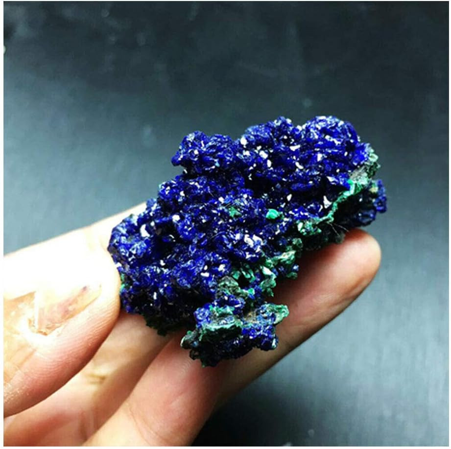 Wixine 1Pcs Natural Azurite Malachite Crystal Mineral Specimen Healing Stone