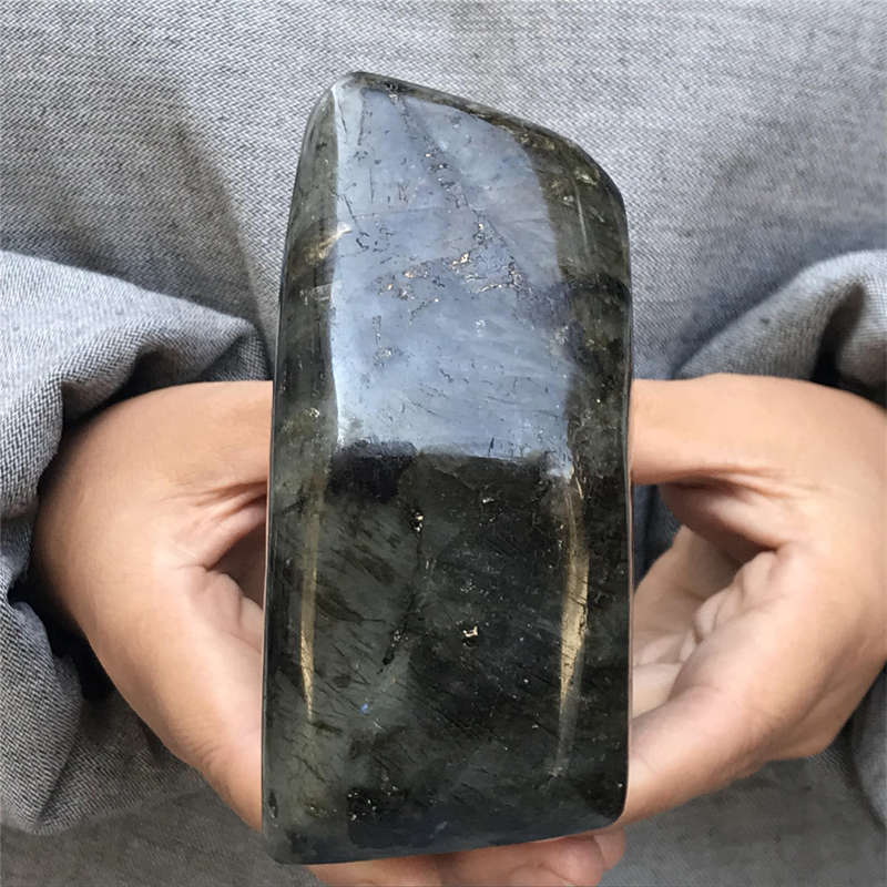 830g Natural Labradorite Quartz Crystal Spectrolite Mineral Reiki healing