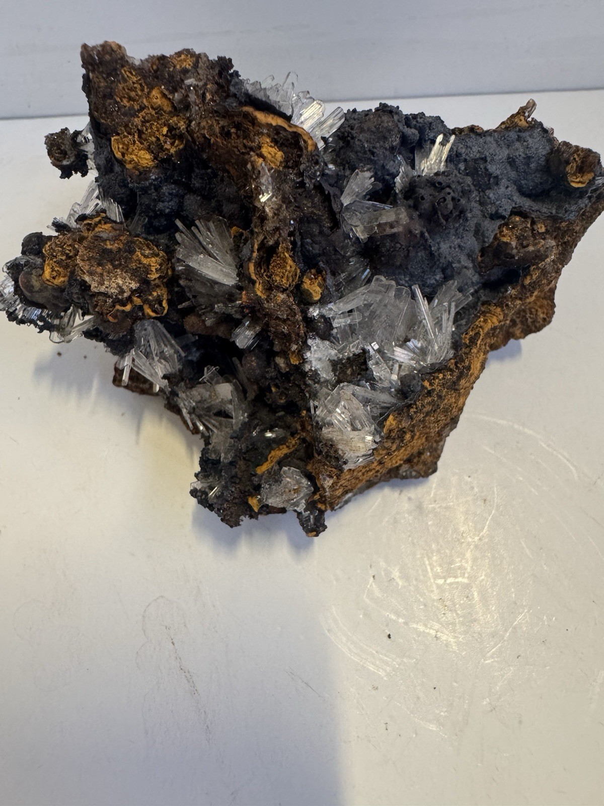 Hemimorphite And Goethite, Santa Eulalia, Mexico, Small Cabinet, 5.0cm