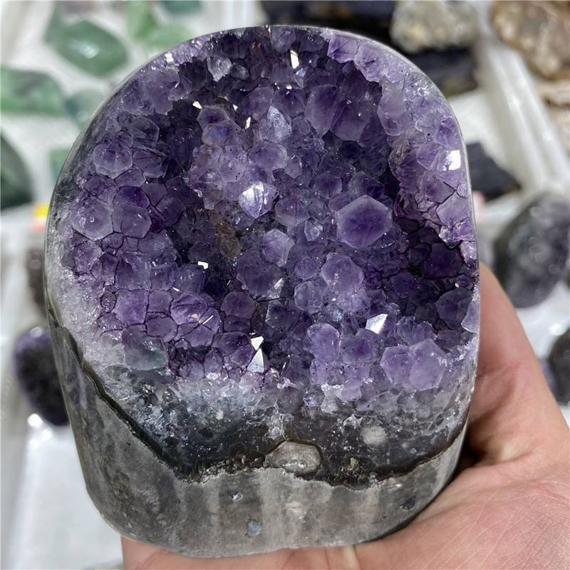 Natural Amethyst Quartz Crystal Cluster Healing Stone Geode Specimen Collections