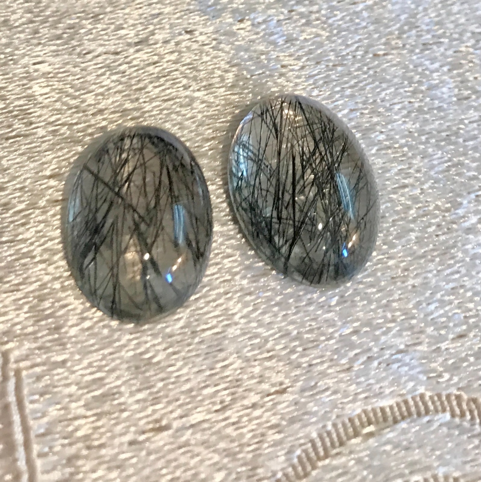 Entrancing Lucite Baubles – Matched Pair for Earrings or Cufflinks – Hobby Work
