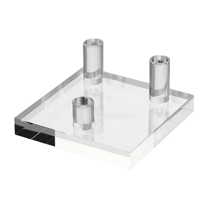 Pack of 4 Acrylic Stands for Displaying Small Books and Glass Art Geodes Holder
