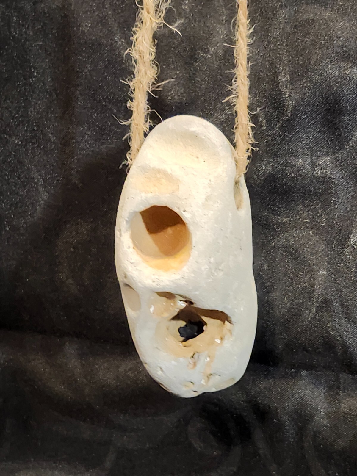 Hag Stone Fairy Odin Hex Witch Adder Wishing Rock w/Holes Wicca Protection (H18)