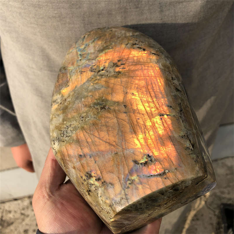 2.49kg Natural Labradorite Quartz Crystal Spectrolite Mineral Reiki healing