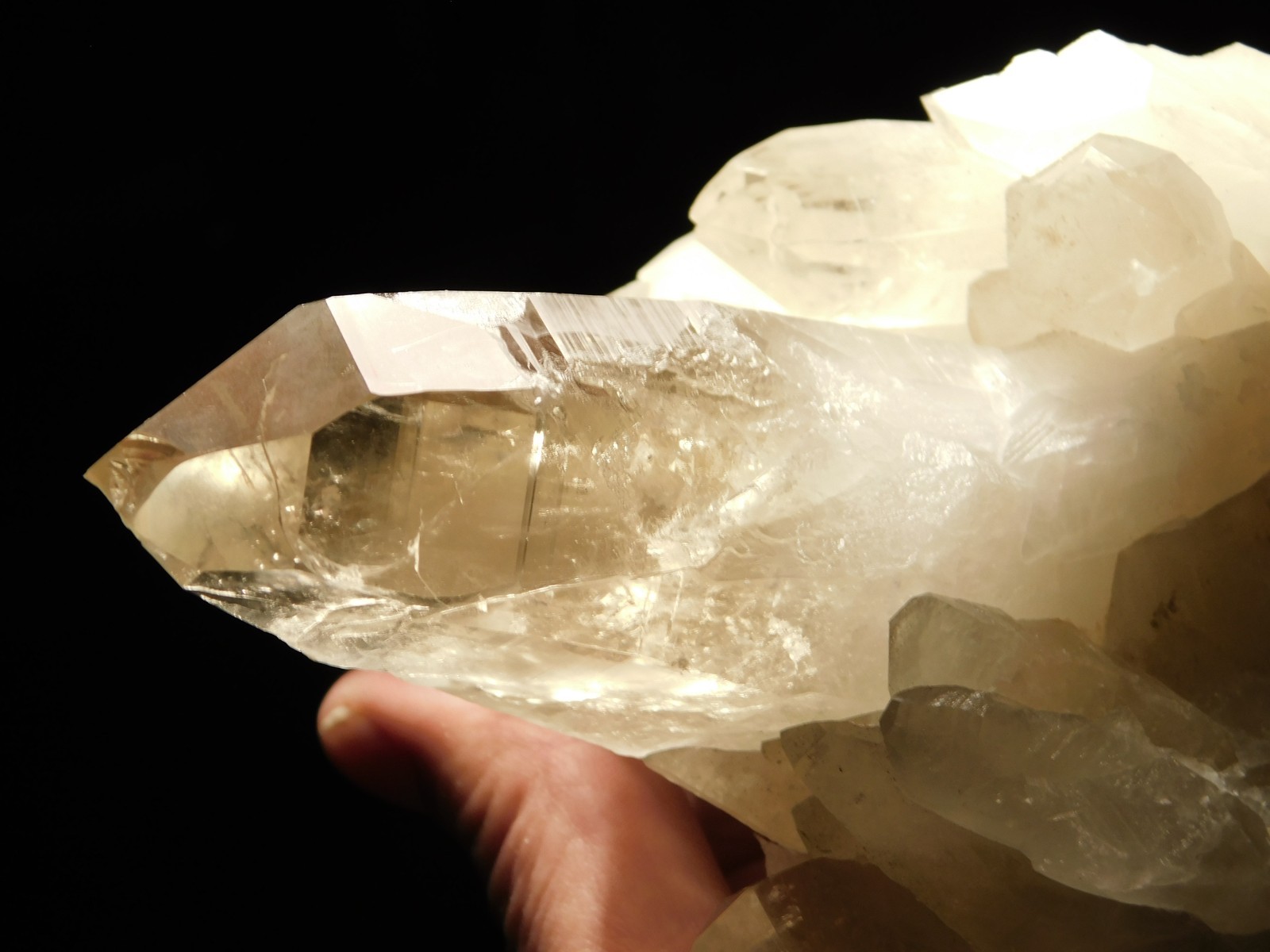 BIG! Free Standing! SMOKY Quartz Crystal Cluster From Brazil 792gr