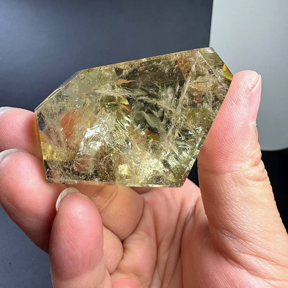 184g Natural Citrine Quartz Carved Freeform Crystal Reiki Healing Decor