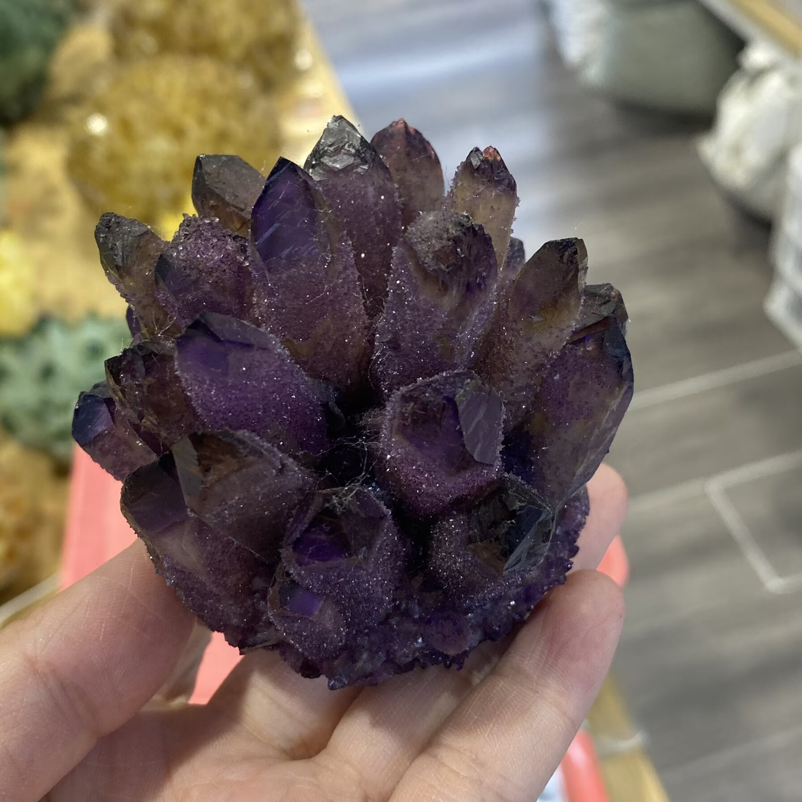 320g New purple Phantom Quartz Crystal Cluster Mineral Specimen Reiki Random