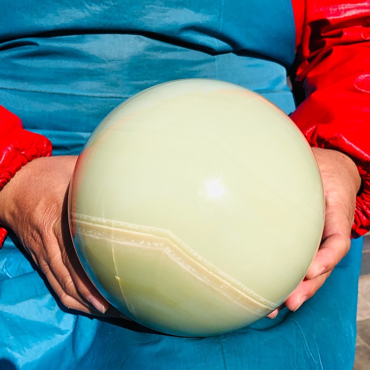 6000g Natural Afghan Jade Chakra Quartz Sphere healing ball Specimen