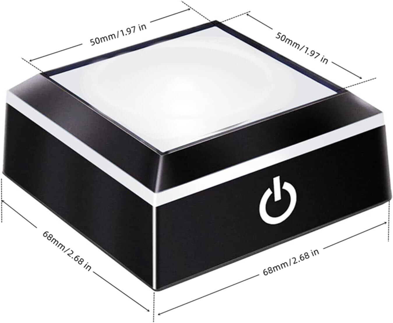 EUSTUMA LED Light Base Non-Slip Square Display Stand in A Flat Top Surface