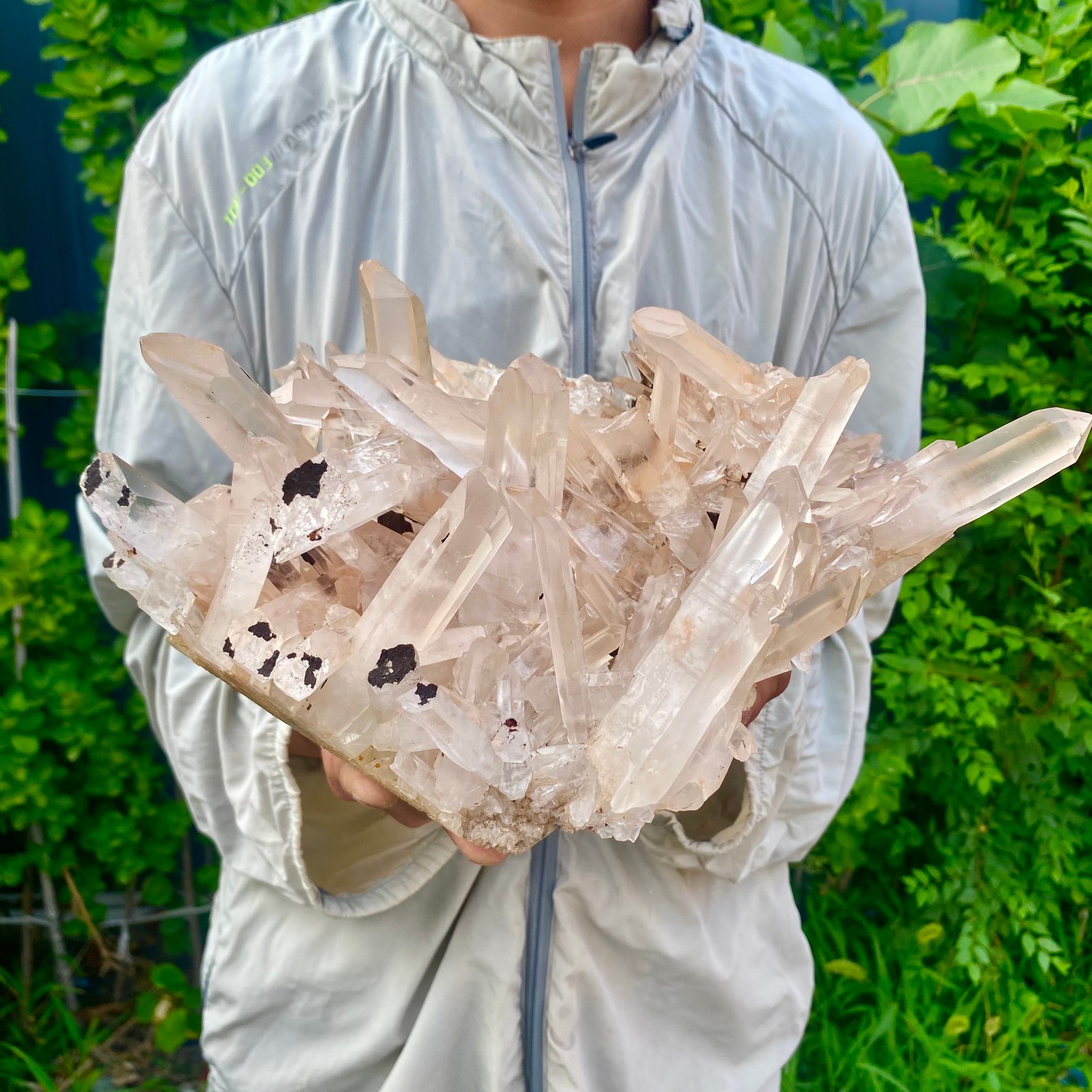 9.36LB Large Natural Clear White Crystal Quartz Cluster Energy Healing Specimen