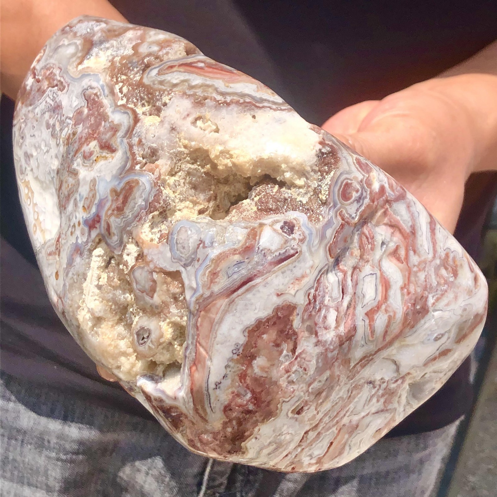 5.76lb Natural Crazy agate stone quartz crystal cluster mineral samples