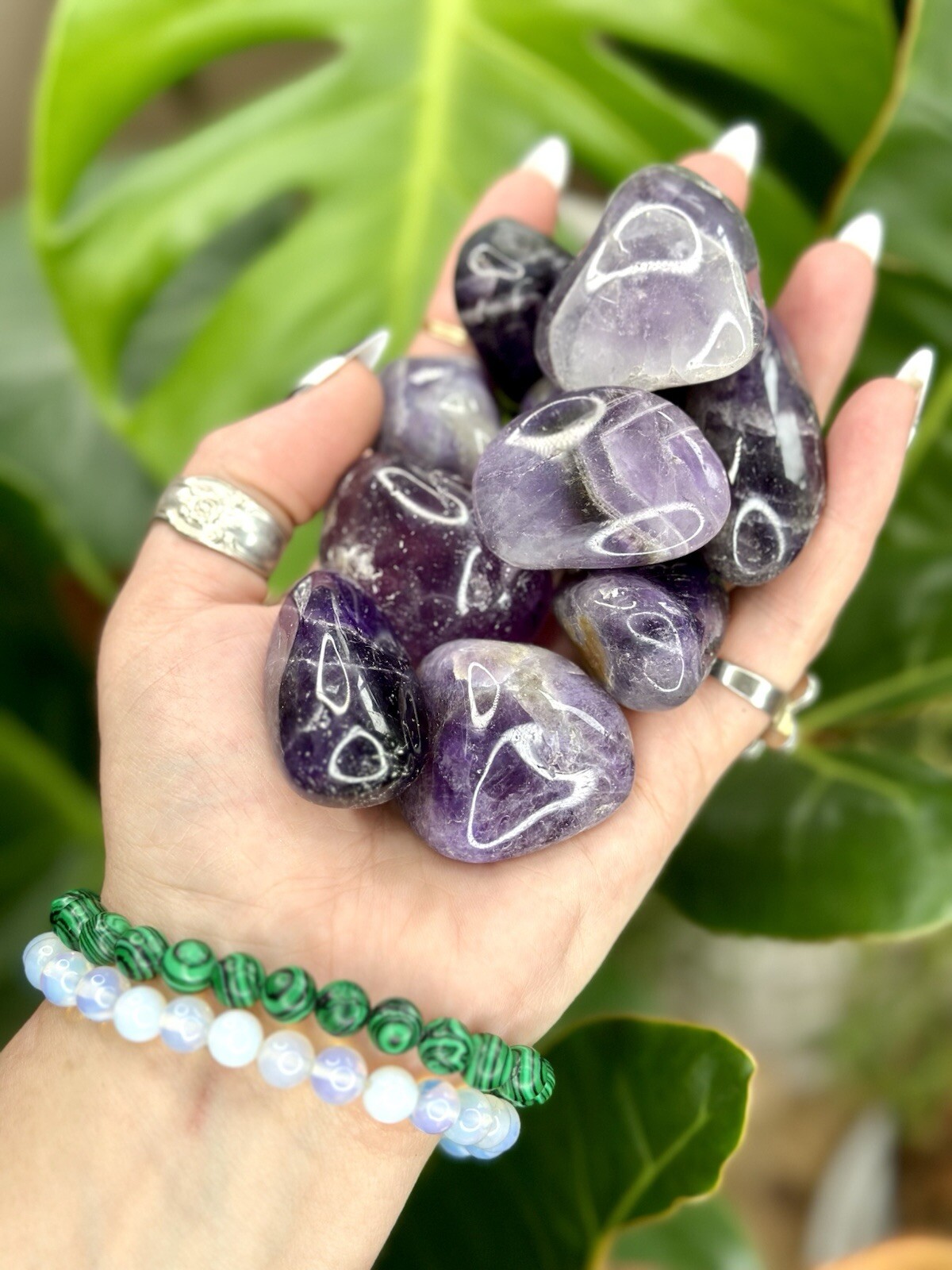 Amethyst Tumbled Crystal Stones, 1/2 inch to 1.5 inch, Grade AAA+
