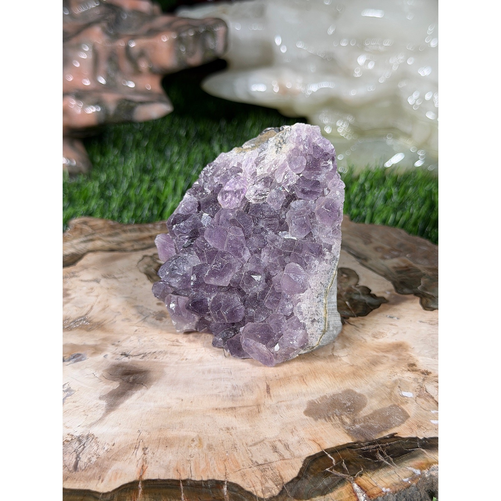 Brazilian Amethyst Crystal Rough Geode 8.1oz