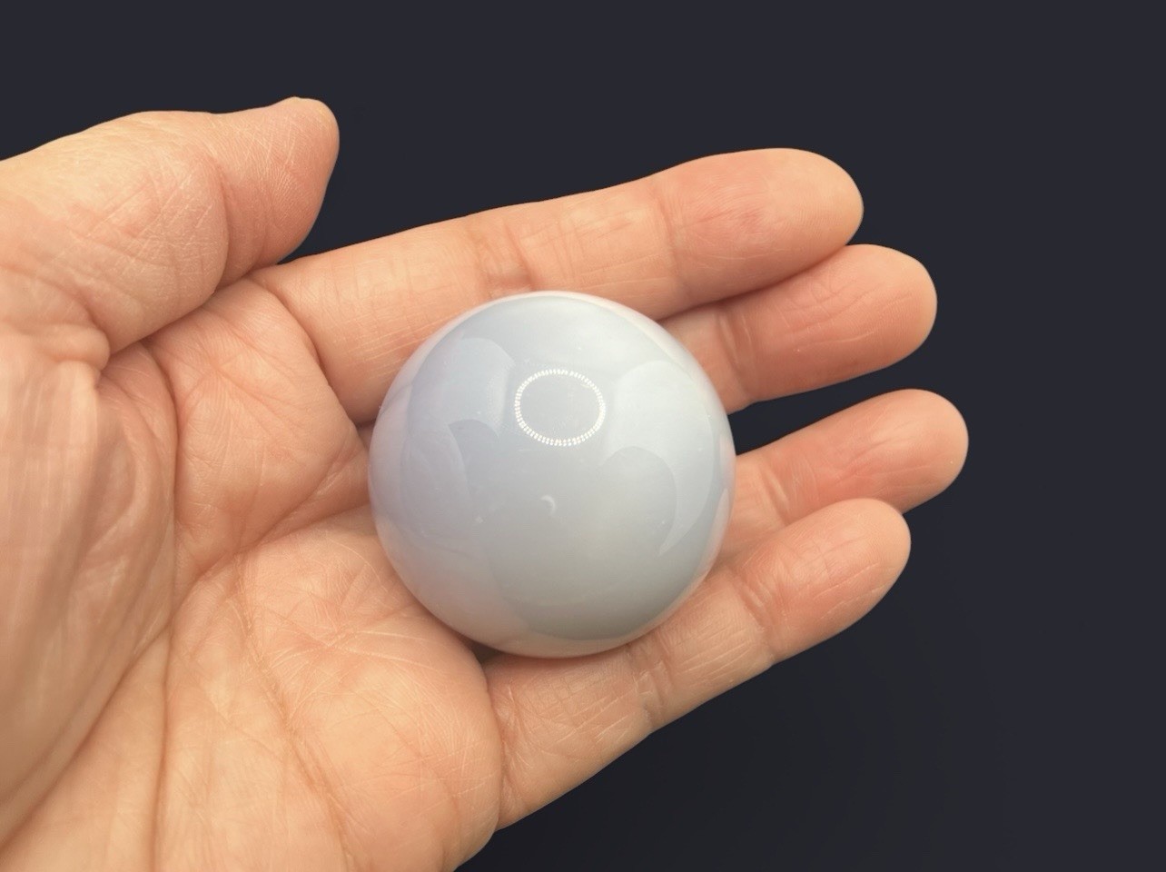 Blue CHALCEDONY Sphere From Turkey 40mm 87.5g RARE Reiki, Aura, Crystal Healing