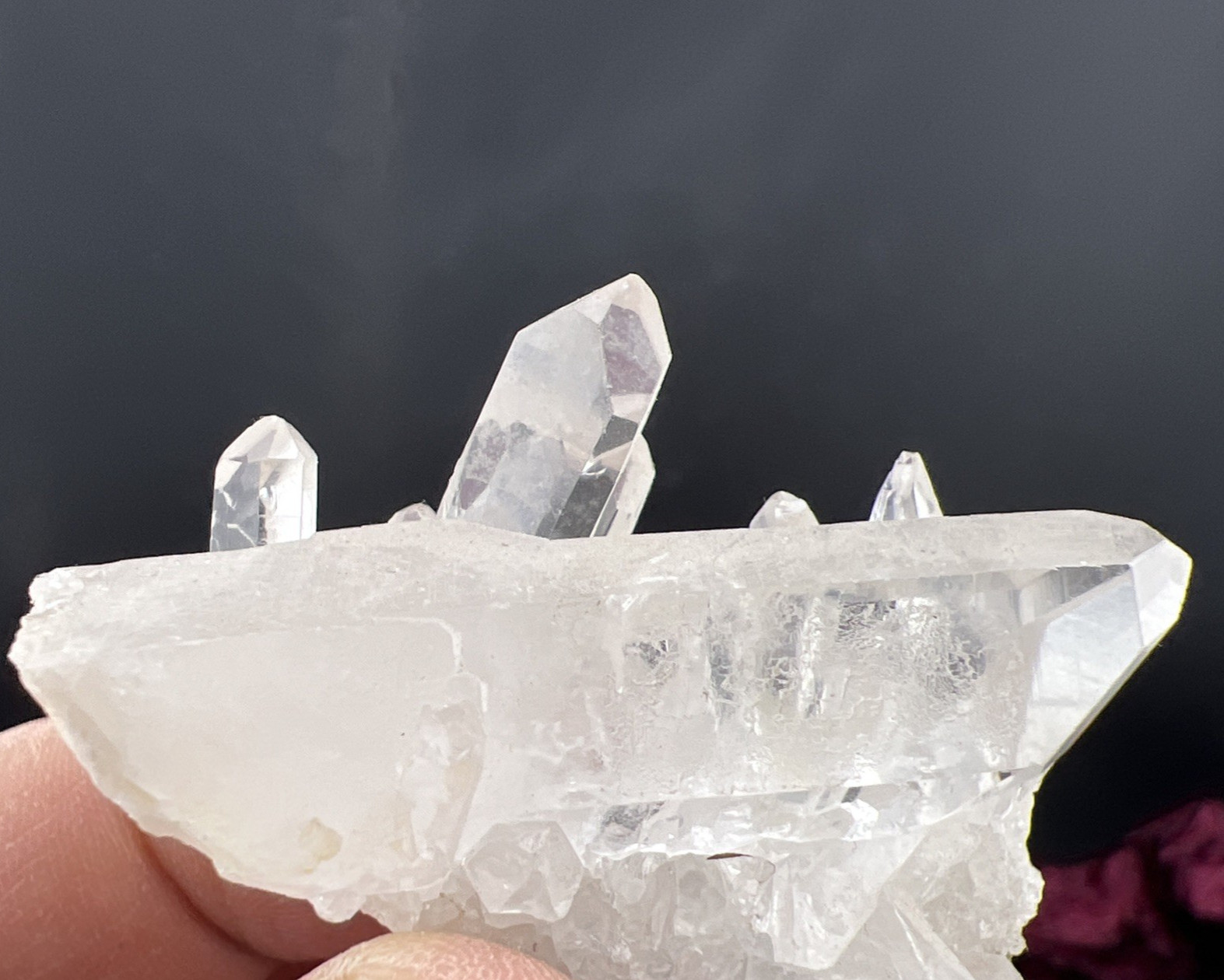 Natural Clear Lemurian Quartz Crystal Cluster Minas Gerais, Brazil 48 grams