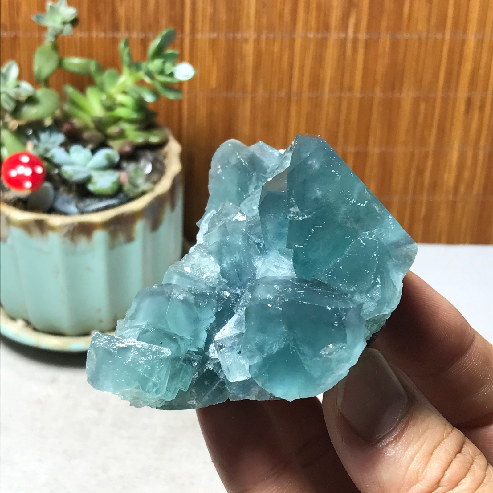 75-67-40mm Rare Natural Green Calcite fluorite Mineral Specimen 221g A6082