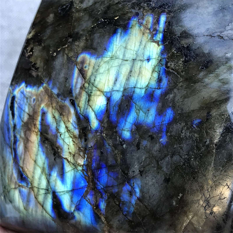 890g Natural Labradorite Quartz Crystal Spectrolite Mineral Reiki healing