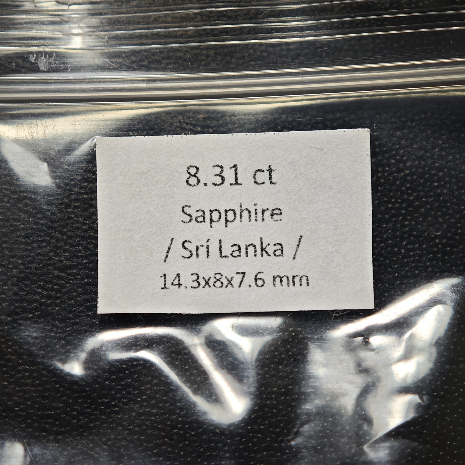 8.31ct Ceylon Sapphire / Srí Lanka / Rough Crystal Gem Gemstone Mineral
