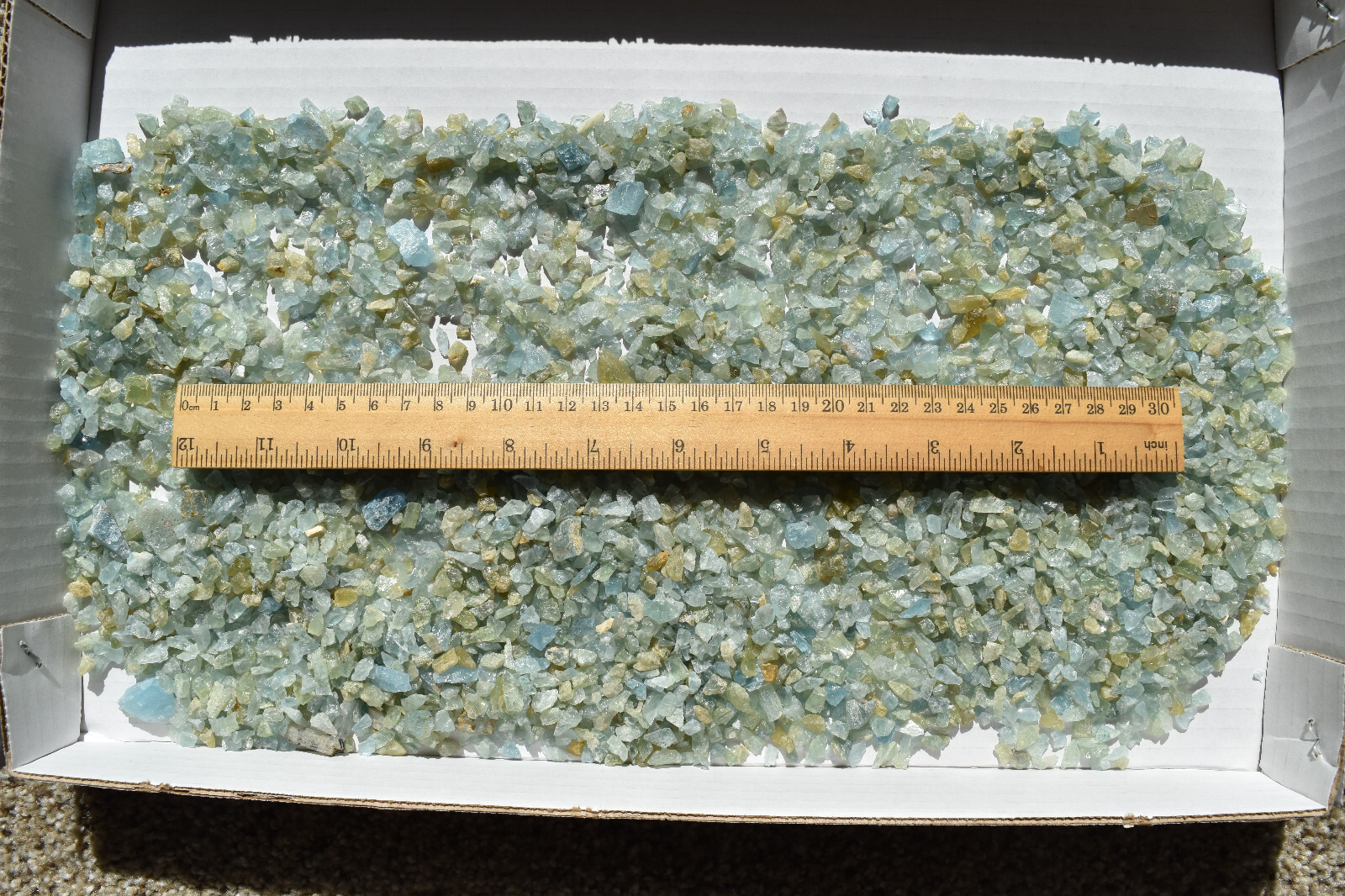 WHOLESALE Aquamarine / Beryl Chips Art Grids Orgonite Africa 700 grams # 5641