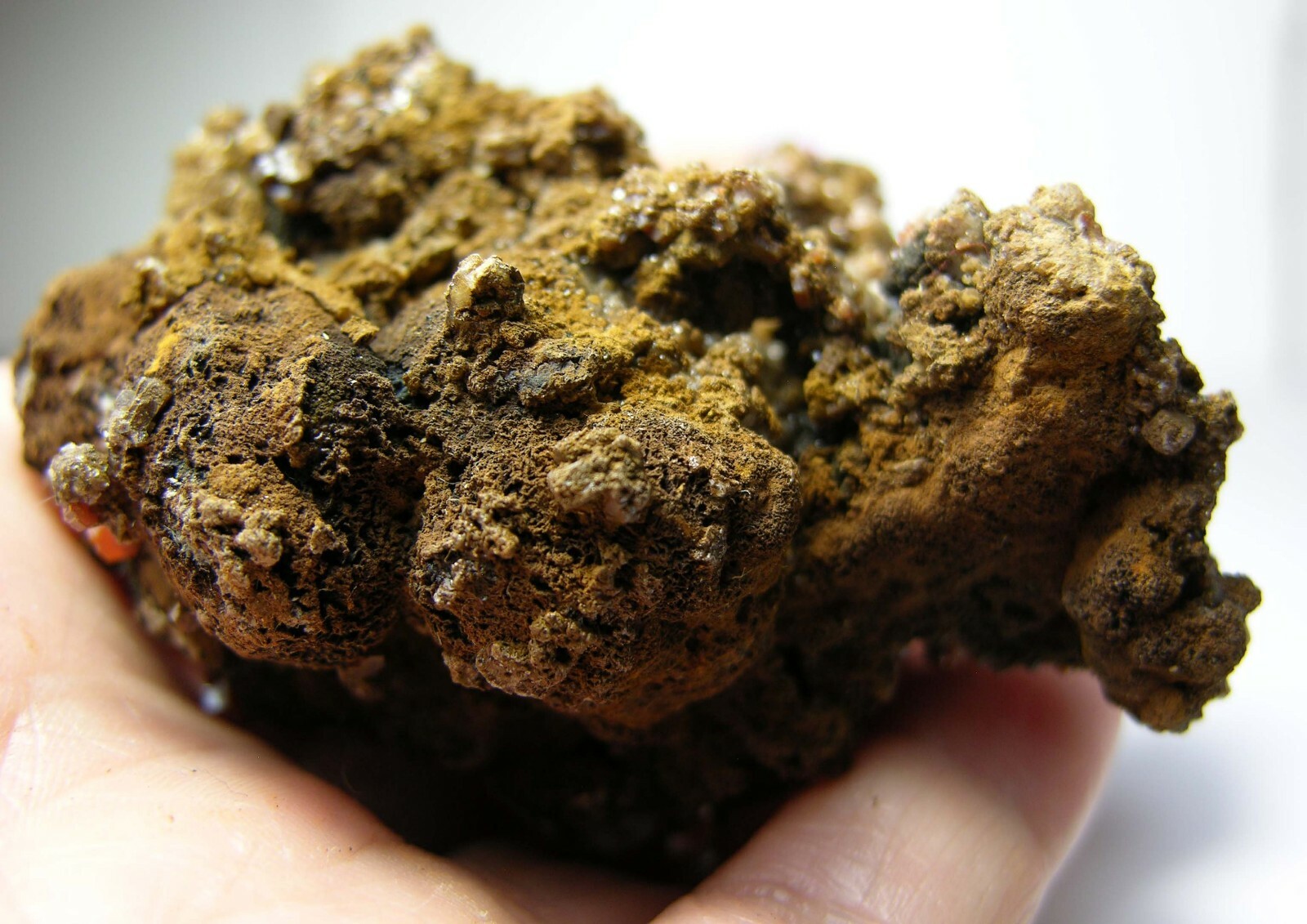 #3 62mm 100% Natural Mexico Honey Orange Vanadinite Cluster Specimen 2 7/16 in