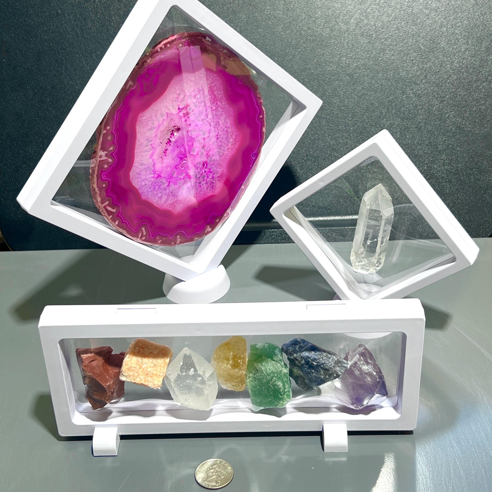 Clear Floating Display Case Frame Re-Usable Multi-Purpose Flexible