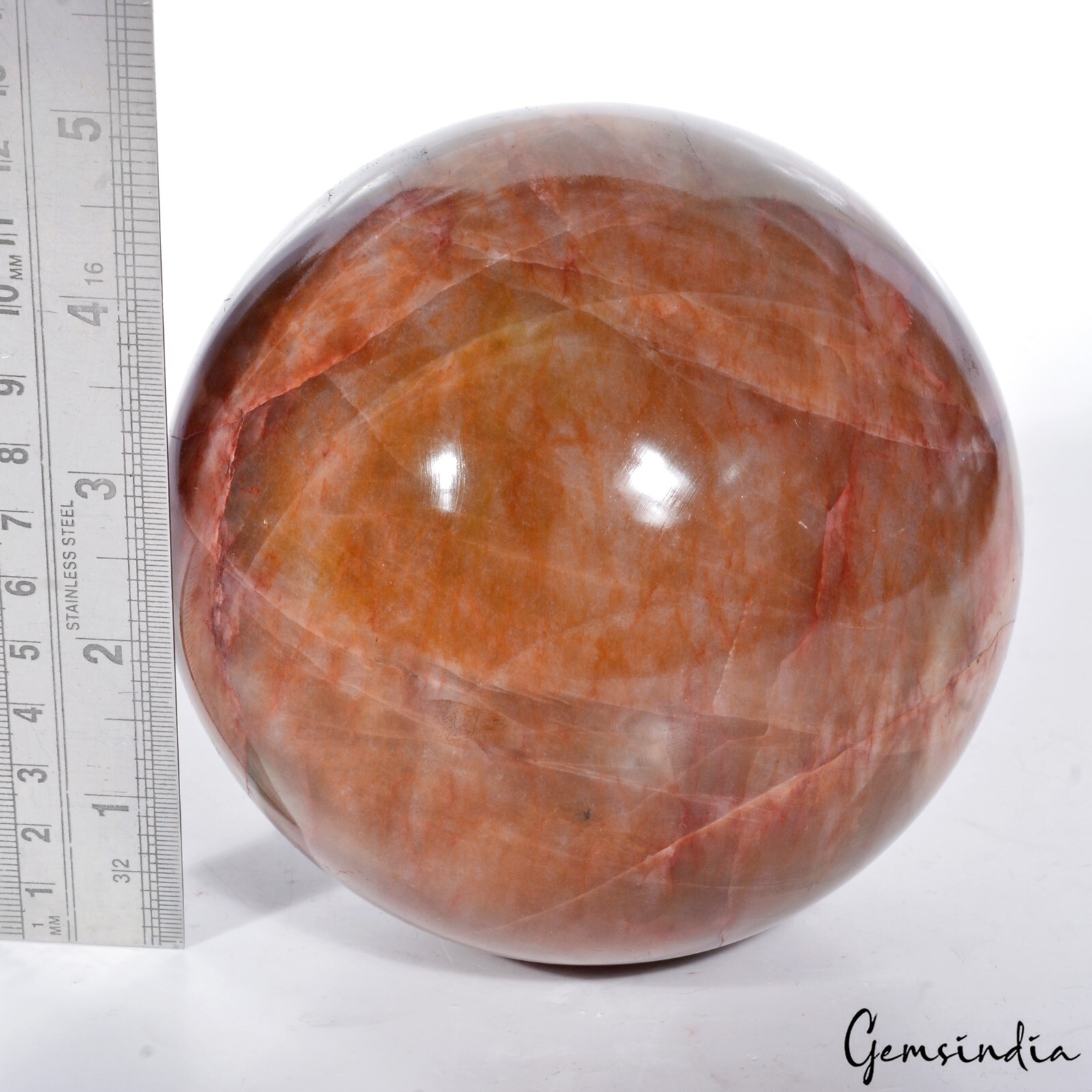 2 Kilo Red Jasper Sphere – Large Crystal Ball for Healing & Energy Decor 4.4 in