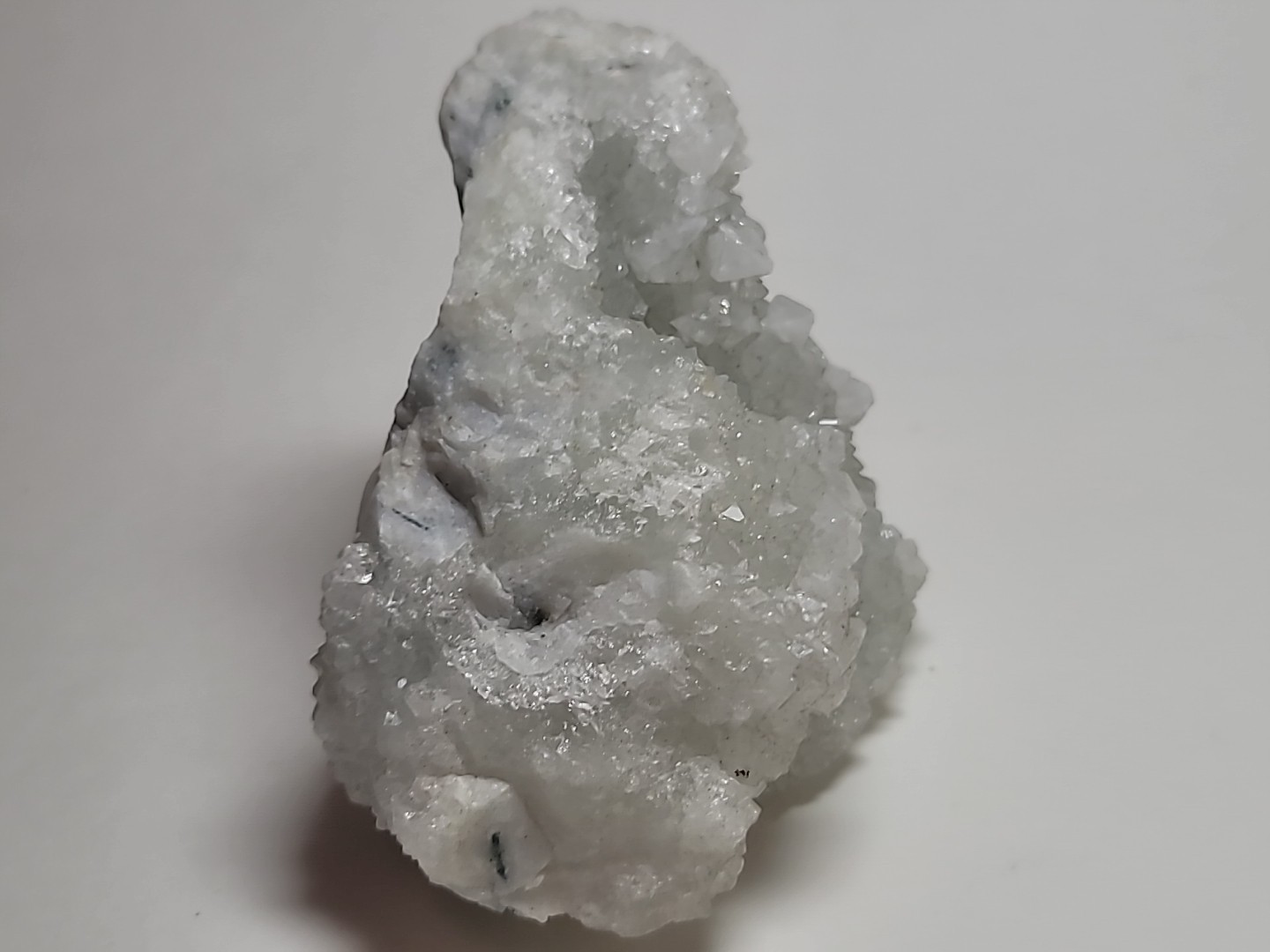 Quartz Druzy Crystal on Moonstone Raw Natural Mineral 3.75″ x 2.5″ x 1.75″