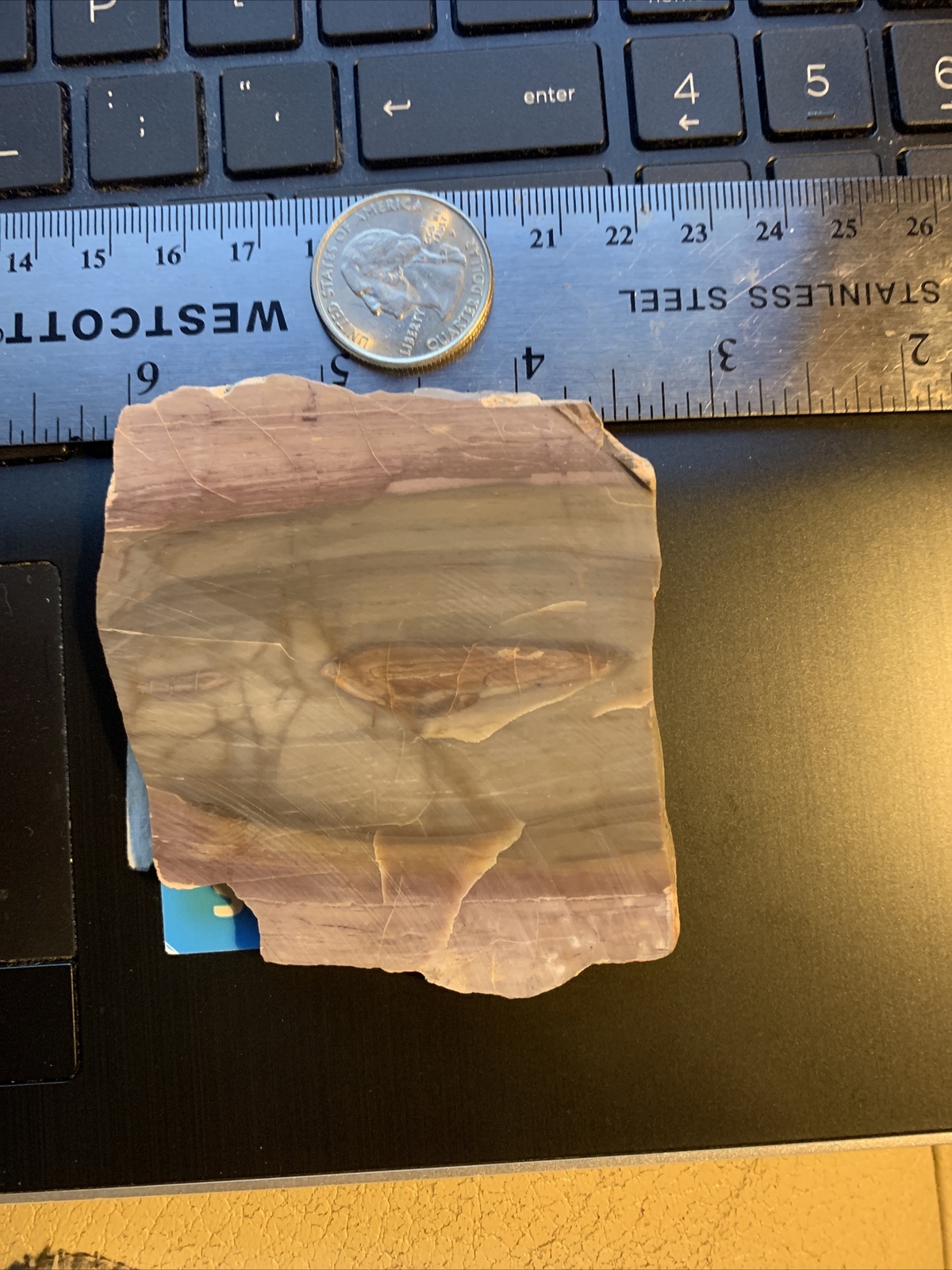 Jasper 2 1/2 X 3x 3/16 Inch Slab For Cab Stonewall Pass Nv ??? Not Polished