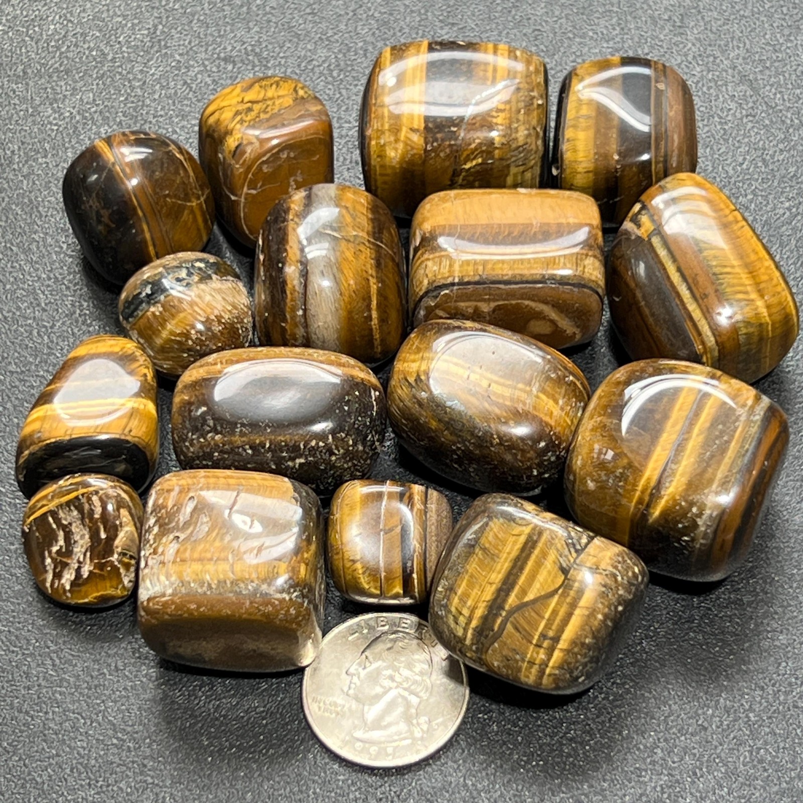 Tigers Eye Tumbled Stones (By The Piece or Pound) Genuine Mineral