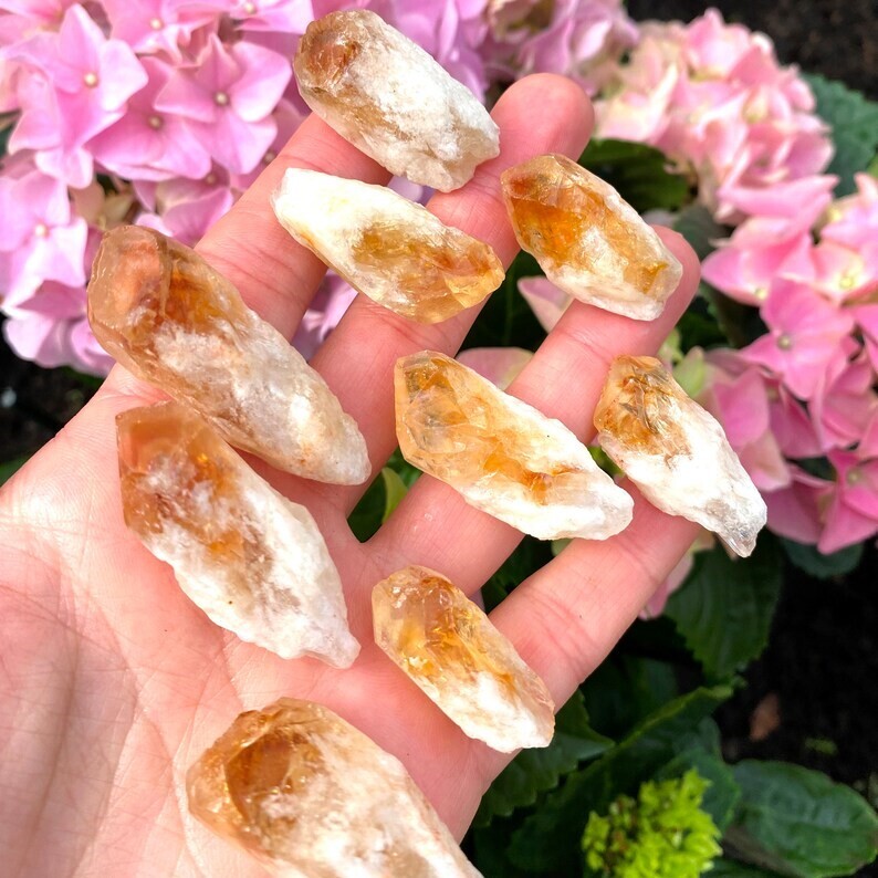 3-4cm Raw Money Citrine Stone Rough Mineral Rocks Healing Energy Crystal Quartz