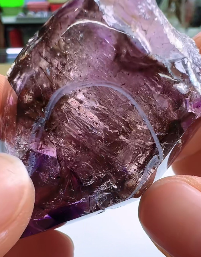 51*36*25mm Natural Enhydro Quartz Crystal Moving Water Drop Reiki Heal Specimens