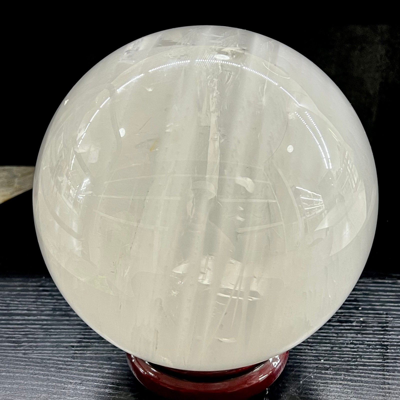 22LB Top Natural Clear Quartz Sphere Crystal Ball Reiki Meditation Gems Gifts