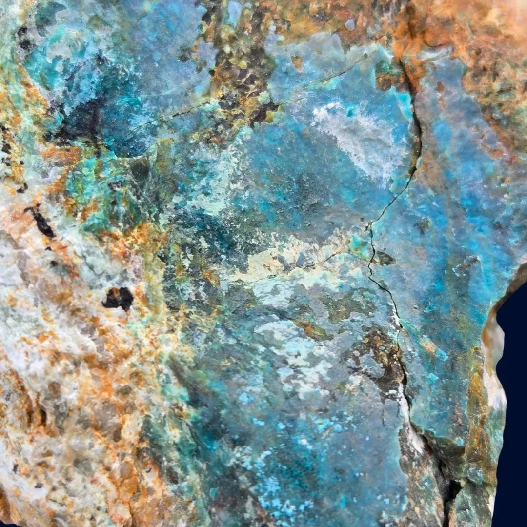 Blue Basin Mine Copper Ore 652g Chrysocolla Quartz Nevada Display Specimen