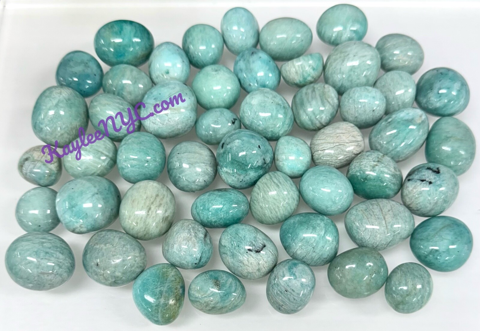 Wholesale Lot 2 Lbs Natural Amazonite Tumble Healing Energy Nice Quality